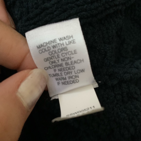 JJill Cable Knit Crewneck Sweater S Navy Blue - Picture 6 of 7